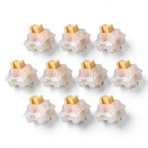 Yellow Keyboard Switches 10pcs 45gf Linear 3‑Pin – TechGear-0