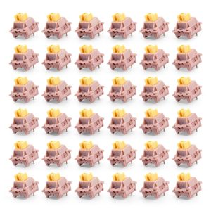 36Pcs 3-Pin 40gf Pink Keyboard Switches Hot Swappable-0