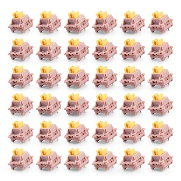 36Pcs 3-Pin 40gf Pink Keyboard Switches Hot Swappable-0