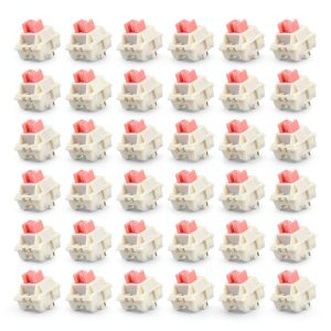 5-Pin 45gf Pink Keyboard Switches 36 Pack Smooth Tactile Switches-0