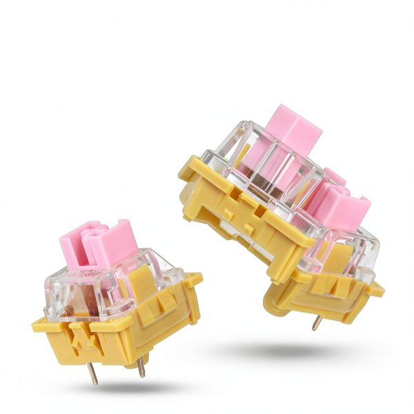 36Pcs 3-Pin Keyboard Switches Pink Linear 45gf by Generic-2