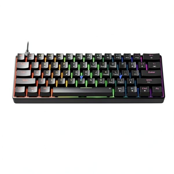 Loheer 60% Mechanical Gaming Keyboard Blue Switches RGB Lighting-8