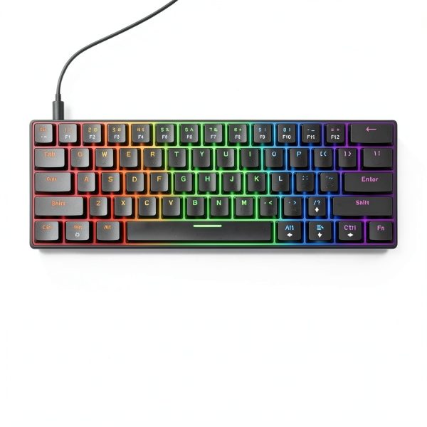 Loheer 60% Mechanical Gaming Keyboard Blue Switches RGB Lighting-5