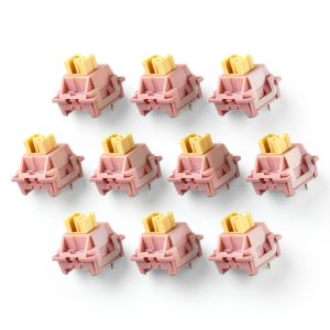 Pink 40gf 3-Pin Mechanical Keyboard Switches 10 Pack Linear Tactile-0