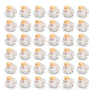 Yellow Keyboard Switches 36pcs 3‑Pin 45gf Linear KBTech Switches-0