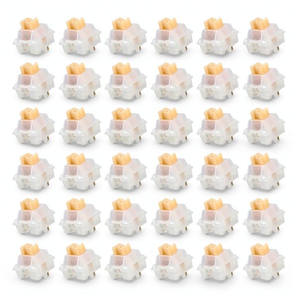 Yellow Keyboard Switches 36pcs 3‑Pin 45gf Linear KBTech Switches-0