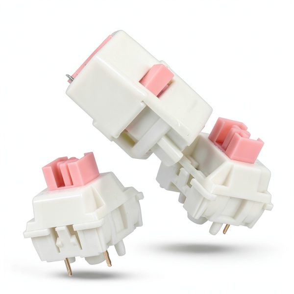 5-Pin 45gf Pink Keyboard Switches 36 Pack Smooth Tactile Switches-2