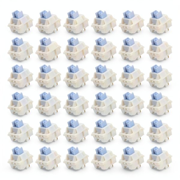 Blue 36Pcs 5‑Pin 50gf Linear Keyboard Switches – Hot‑Swap Switches-0