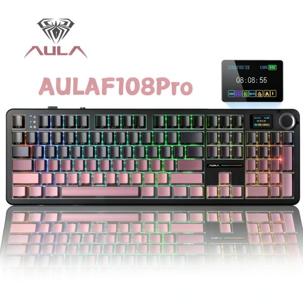 AULA F108 Pro Mechanical Keyboard with RGB and Hot‑Swappable Switches-0