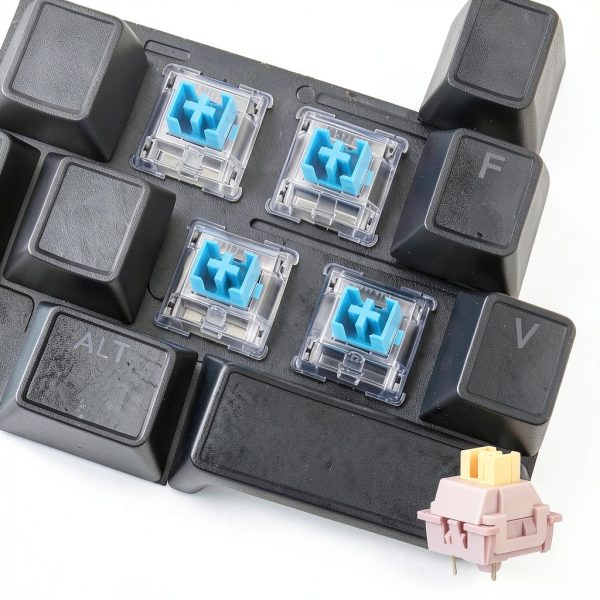 36Pcs 3-Pin 40gf Pink Keyboard Switches Hot Swappable-5