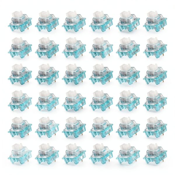 3 Pin 45gf Blue Keyboard Switches 36pcs Low Friction Durable-0