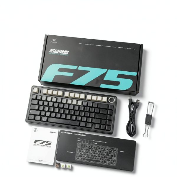 AULA F75 Pro 81-Key Wireless Keyboard RGB 4000mAh Battery Black-7