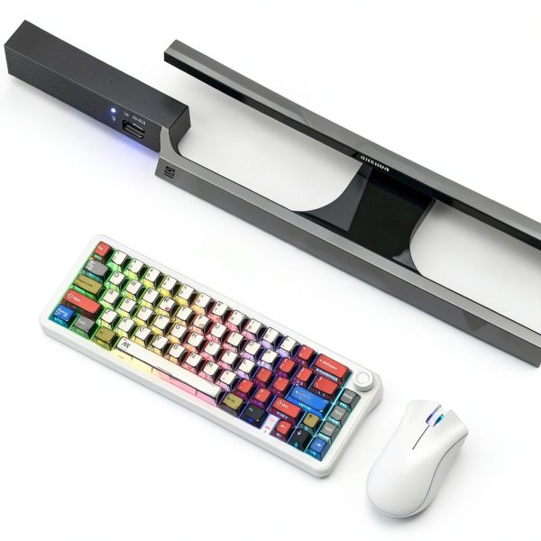 Womier - L65 60% Mechanical Keyboard Wireless with Knob, Gaming Keyboard - White-4