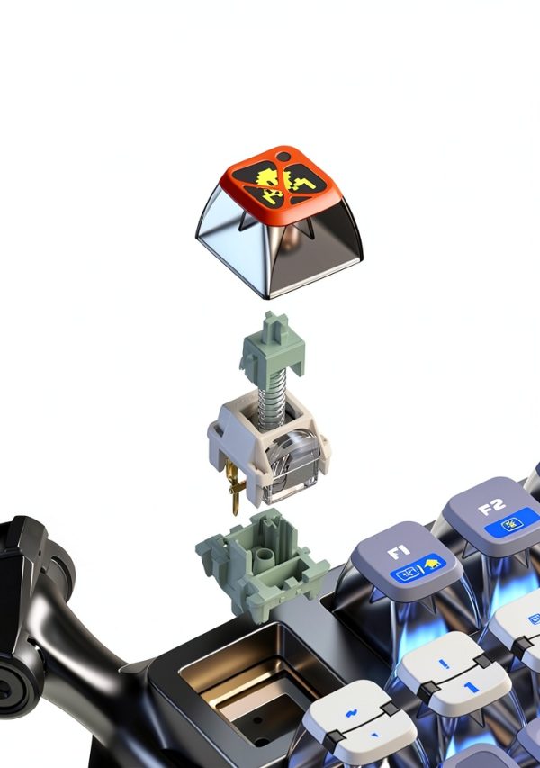 GravaStar - Mercury K1 Pro 75% Wireless Mechanical Gaming Keyboard - Interstellar Silver-3