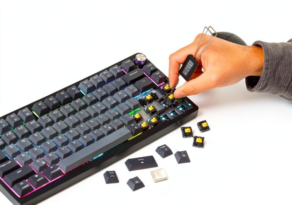 CORSAIR K65 PLUS Wireless Keyboard - Hot Swappable Red Switch --18