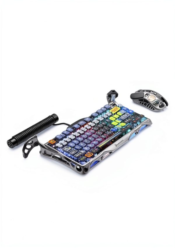 GravaStar - Mercury K1 Pro 75% Wireless Mechanical Gaming Keyboard - Interstellar Silver-4