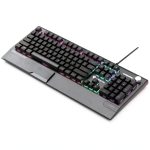 Topteng - K1000 Hot-Swappable Mechanical Keyboard - 104 Key Red Switch, RGB Backlit, PBT Keycaps, Knob Control for Gaming - Black-0