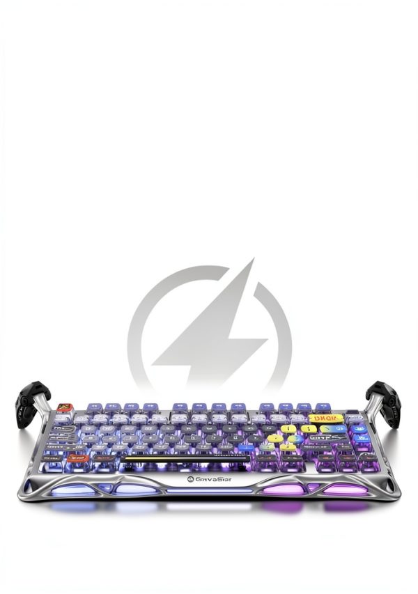 GravaStar - Mercury K1 Pro 75% Wireless Mechanical Gaming Keyboard - Interstellar Silver-5