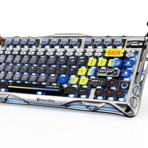 GravaStar - Mercury K1 Pro 75% Wireless Mechanical Gaming Keyboard - Interstellar Silver-0