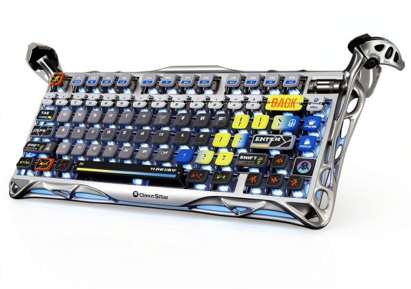 GravaStar - Mercury K1 Pro 75% Wireless Mechanical Gaming Keyboard - Interstellar Silver-0