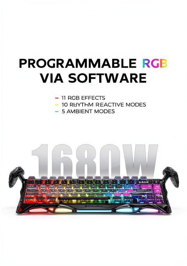 GravaStar Mercury K1 Pro 75% Wireless Keyboard Cyberpunk-4
