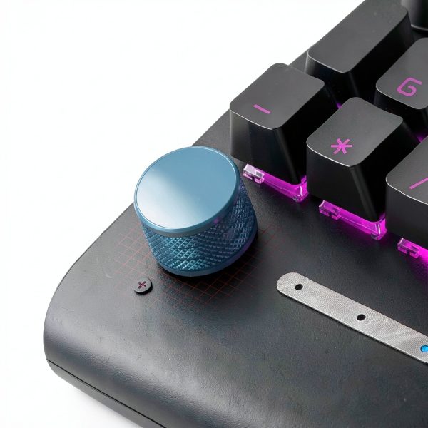 Topteng - K1000 Hot-Swappable Mechanical Keyboard - 104 Key Red Switch, RGB Backlit, PBT Keycaps, Knob Control for Gaming - Black-2