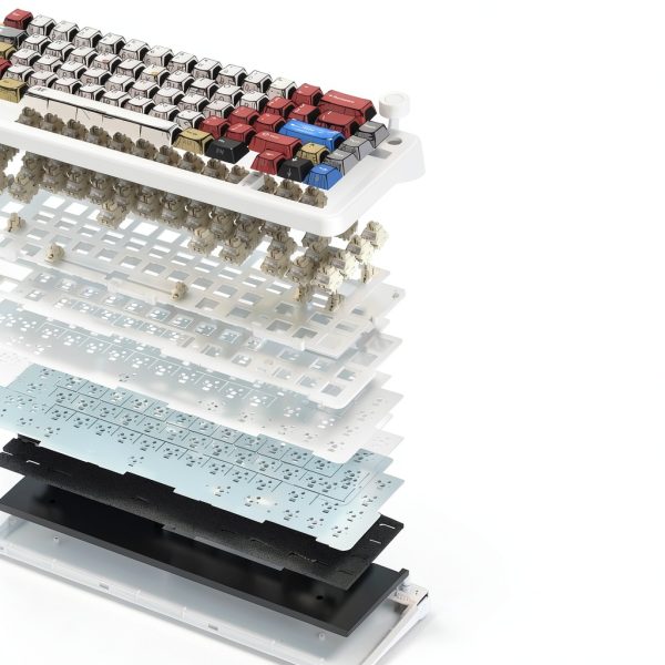 Womier - L65 60% Mechanical Keyboard Wireless with Knob, Gaming Keyboard - White-2