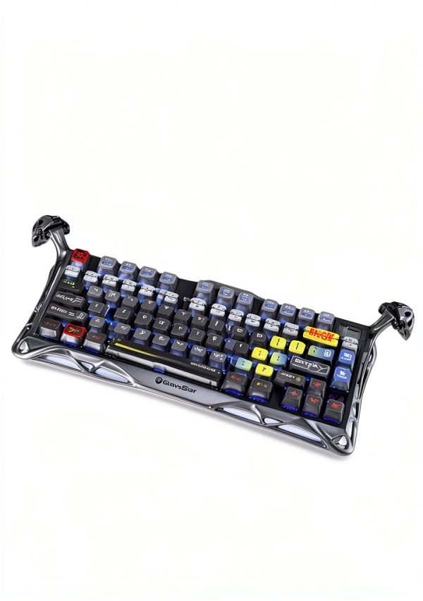 GravaStar - Mercury K1 Pro 75% Wireless Mechanical Gaming Keyboard - Interstellar Silver-1